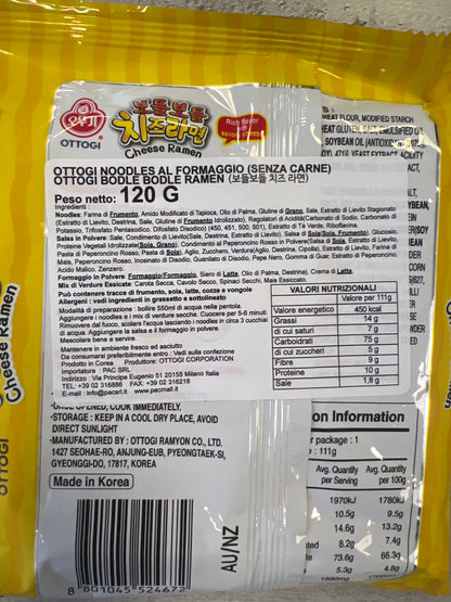 Ottogi - Ramen al Formaggio 111g (CON BRODO)