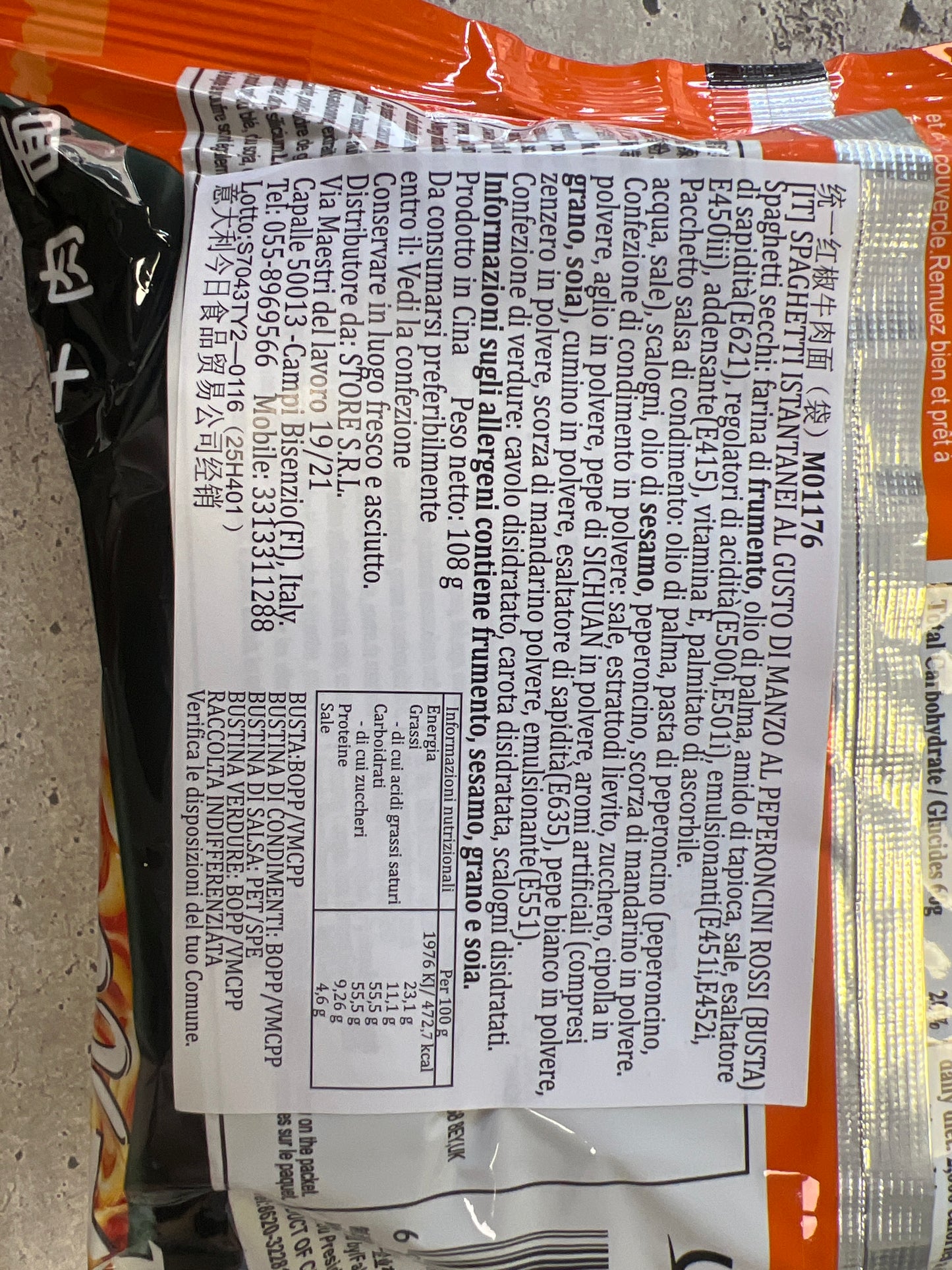 Unif - Ramen al Manzo Piccante 119g (CON BRODO)