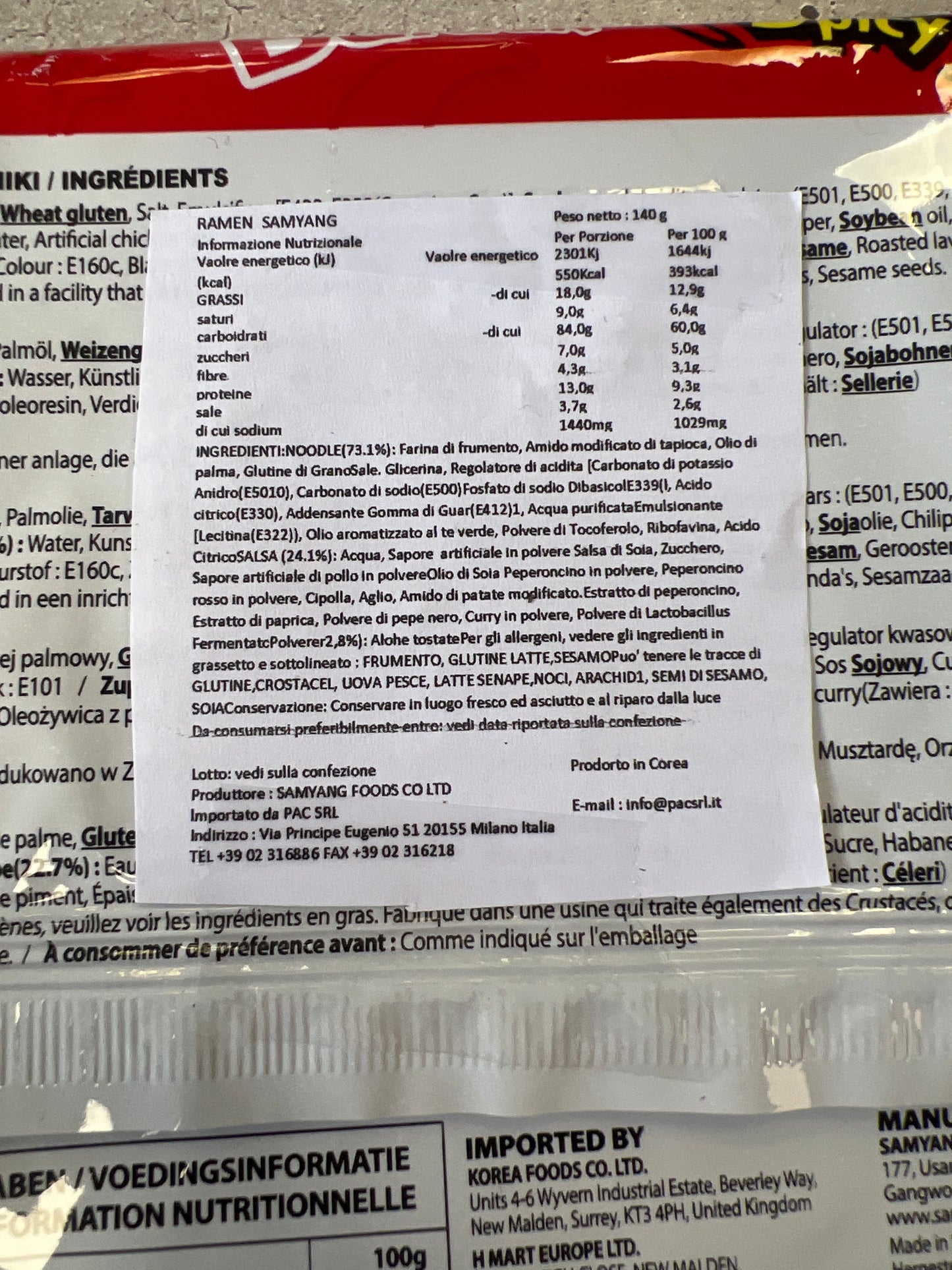 Samyang - Ramen Buldak al Pollo Piccante "2X" 140g