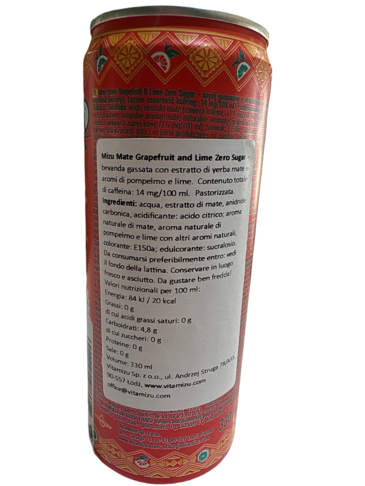 Mizu - Bevanda Pompelmo e Lime 0 zucchero 330ml