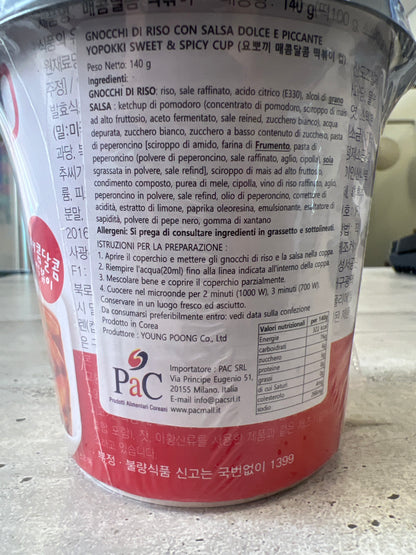 Yopokki - Topokki agropiccante CUP 140g