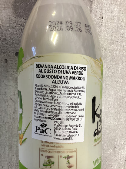 Makgeolli -  bevanda alcolica all’uva coreano 750 ml