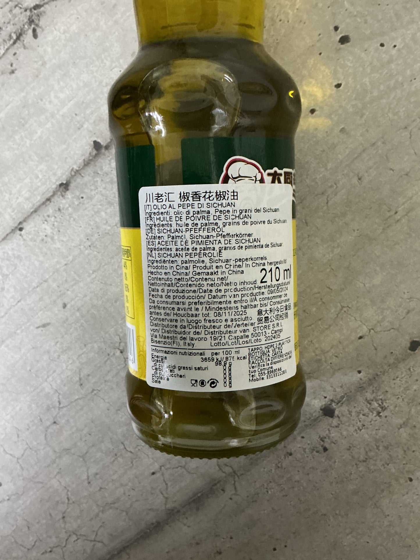 chl - olio di pepe di Sichuan 210ml