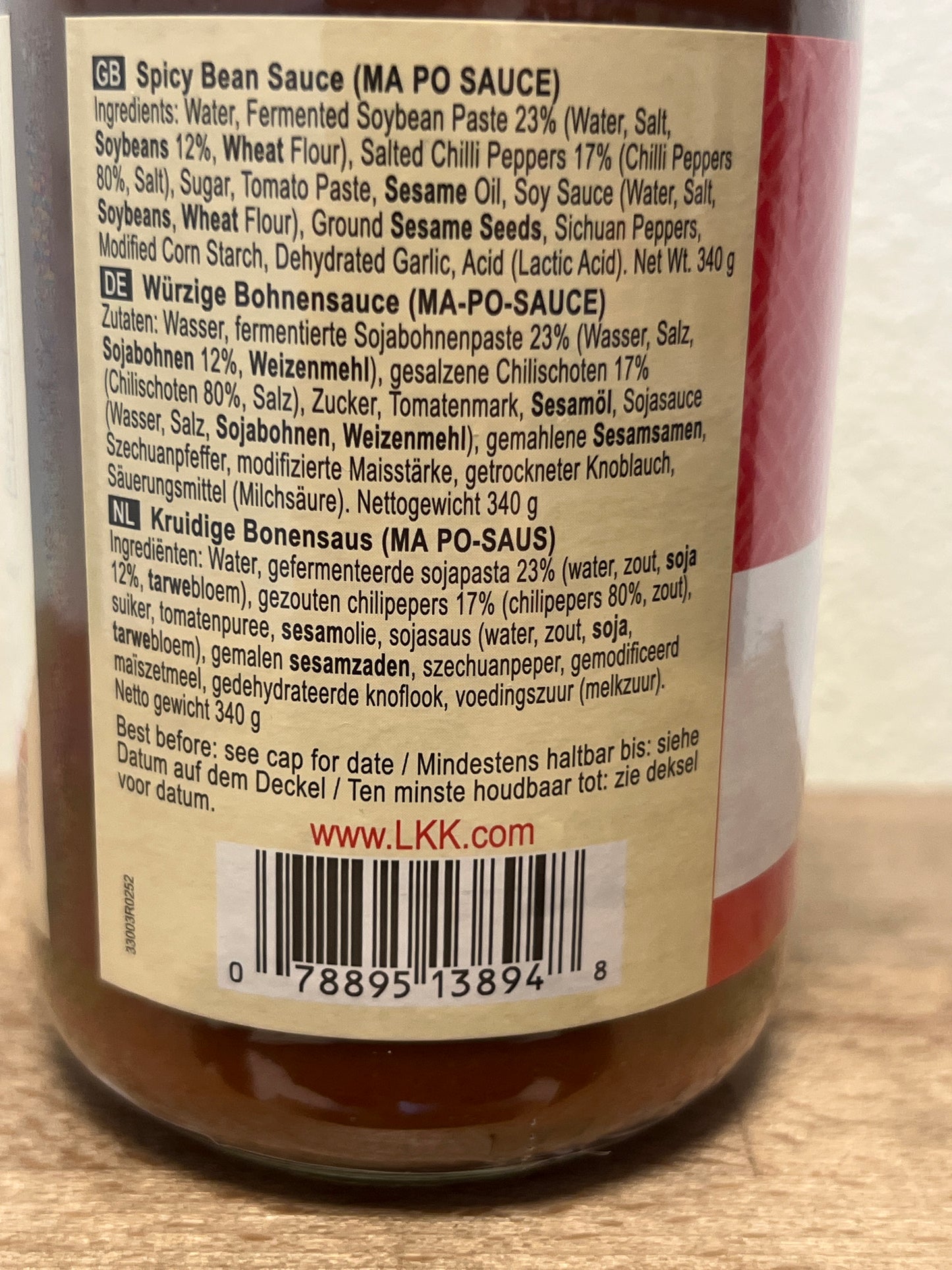 Lkk - Ma Po Sauce ( Pasta di soia piccante) 340g