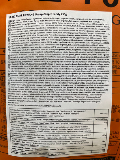Ilkwang - Caramelle all’ Arancia e Zenzero 250g