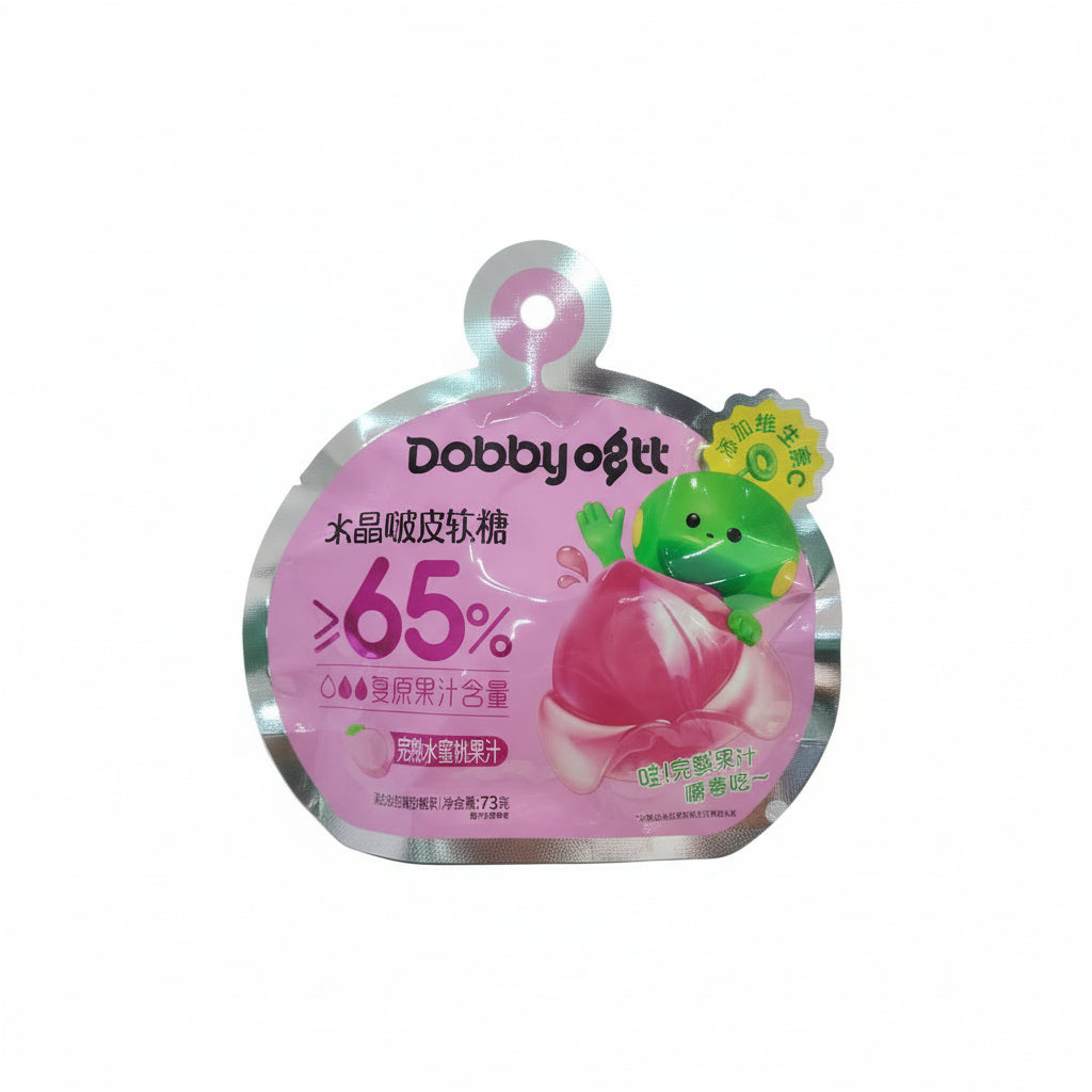 Dobby - Caramelle gommose sbucciabili alla Pesca 73g