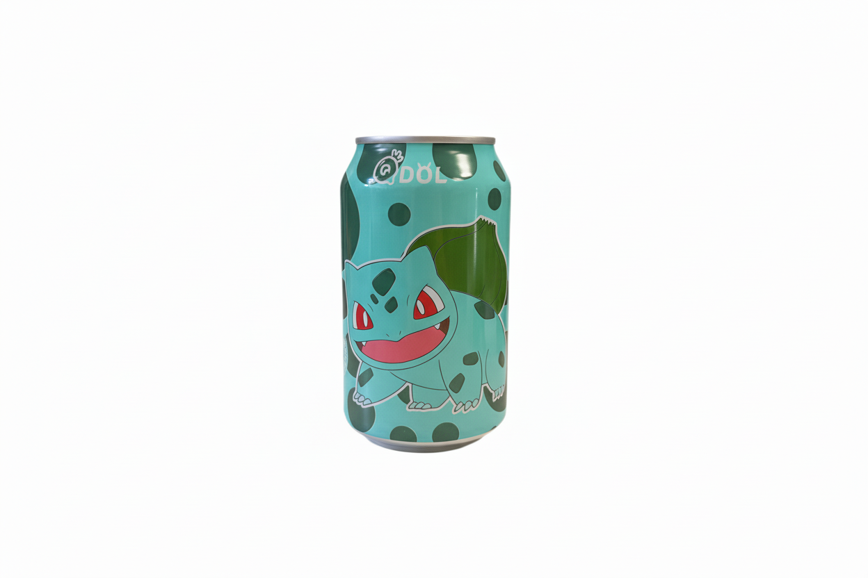 Qdol Pokémon - Bevanda frizzante all’Uva (Bulbasaur) 330ml