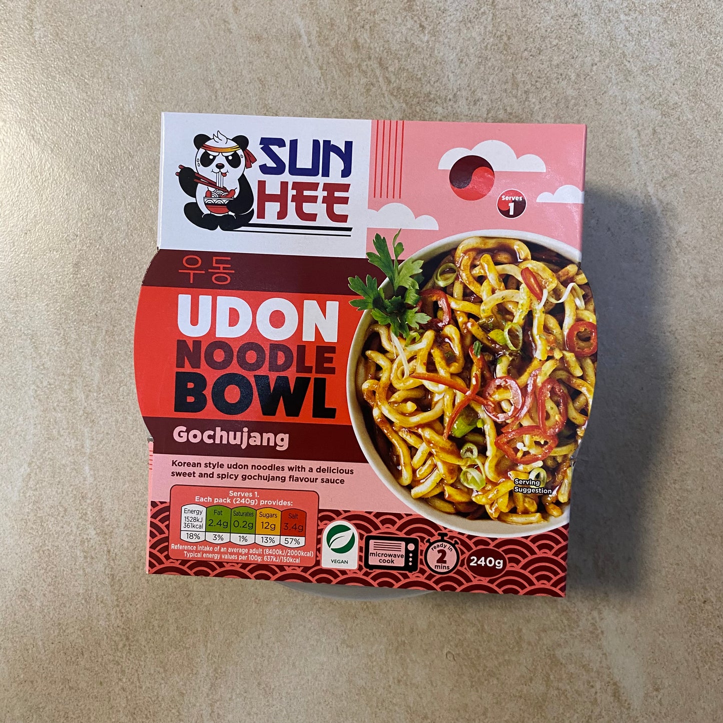 Sunhee - Udon instantaneo piccante (gochujang) 240g