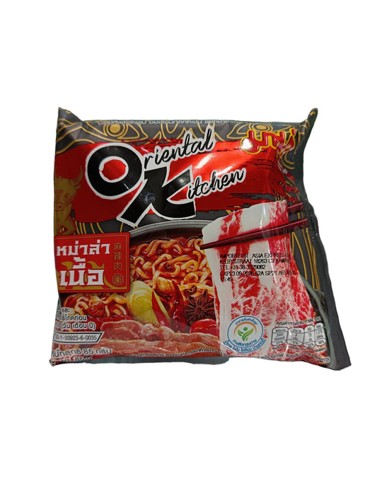 Mama OK - Ramen Mala al Manzo Piccante 85g (CON BRODO)