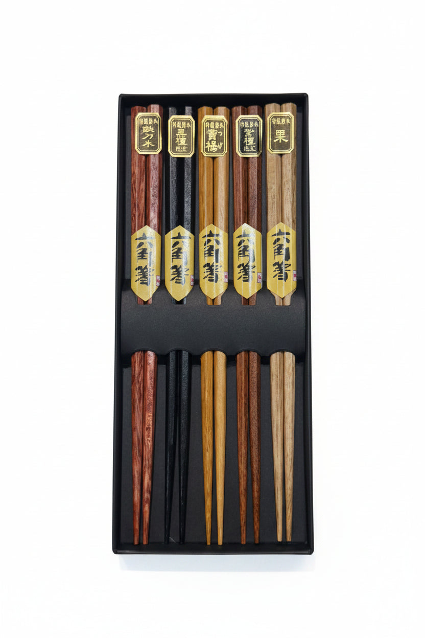 UIB Set di bacchette di legno 5 paia
