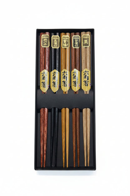 UIB Set di bacchette di legno 5 paia