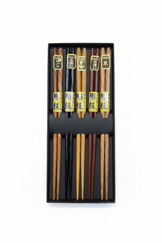 UIB Set di bacchette di legno 5 paia