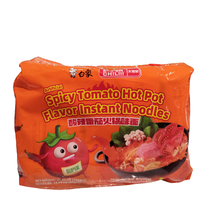 Baixiang - Ramen al Pomodoro Piccante stile HotPot 123g 5pz (CON BRODO)