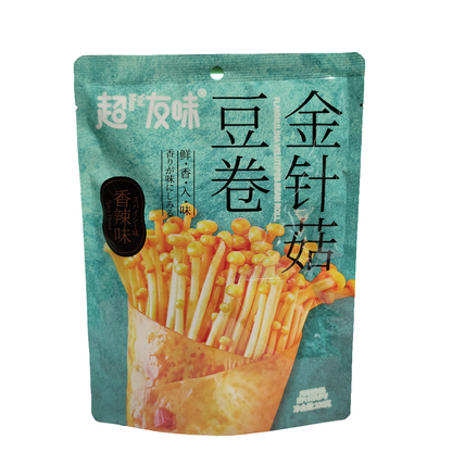 CYW - Funghi Enoki avvolti dal Tofu piccante 100g