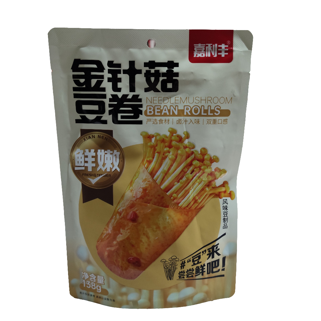 JLF - Funghi Enoki avvolti in Tofu piccante 138g