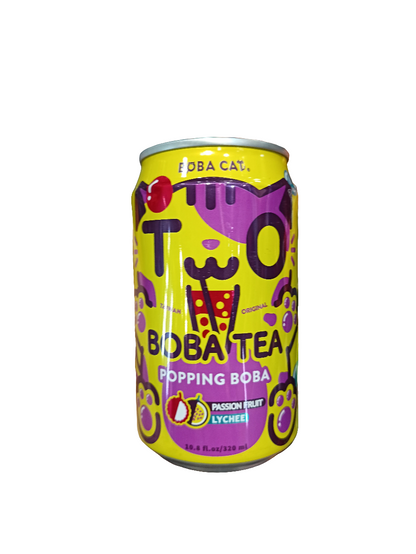Boba Cat - Boba Tea al passion fruit e litchi 315ml