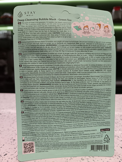 Staywell - maschera bubble al Tè verde 20g