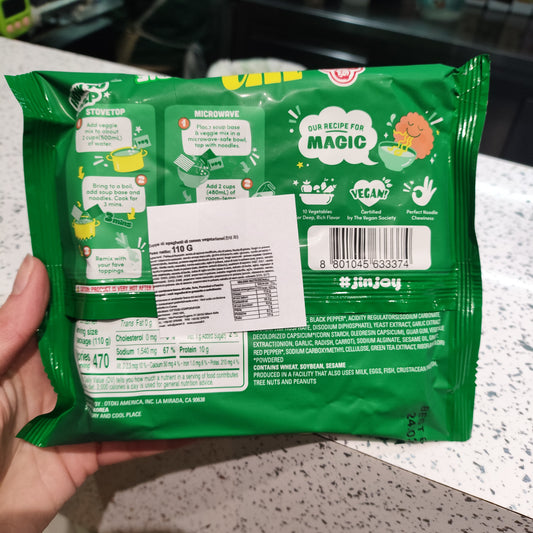 Ottogi - Jin Ramen alle Verdure veggie 110g (CON BRODO)
