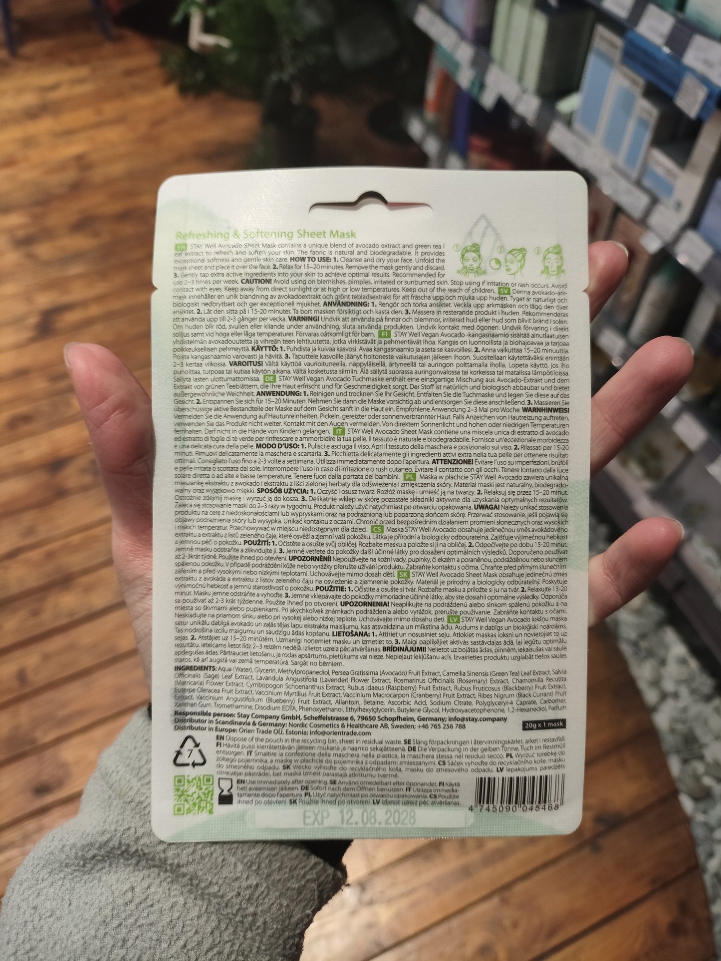 Staywell - Maschera VEGAN all’Avocado 20g