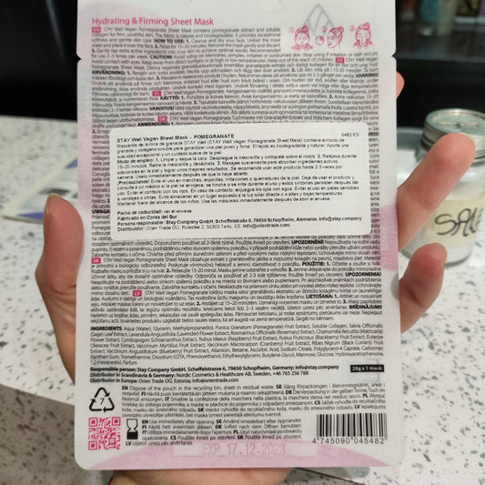 Staywell - Maschera Vegan al Melograno 20g