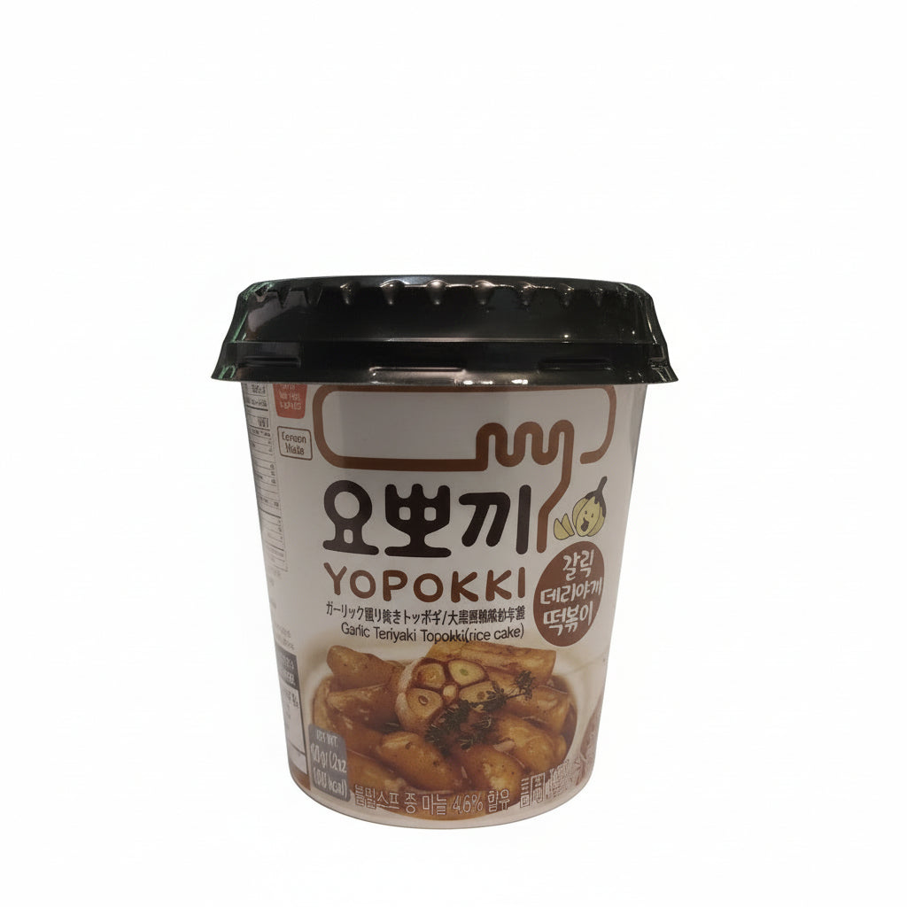 Yopokki - Tteokbokki all'Aglio e Salsa Teriyaki CUP 120g