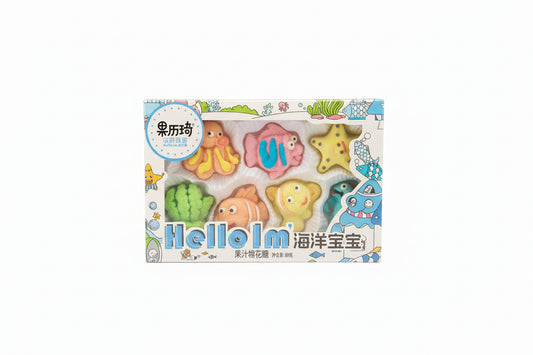 Hello - Marshmallow vari gusti a forma di animali marini 100g