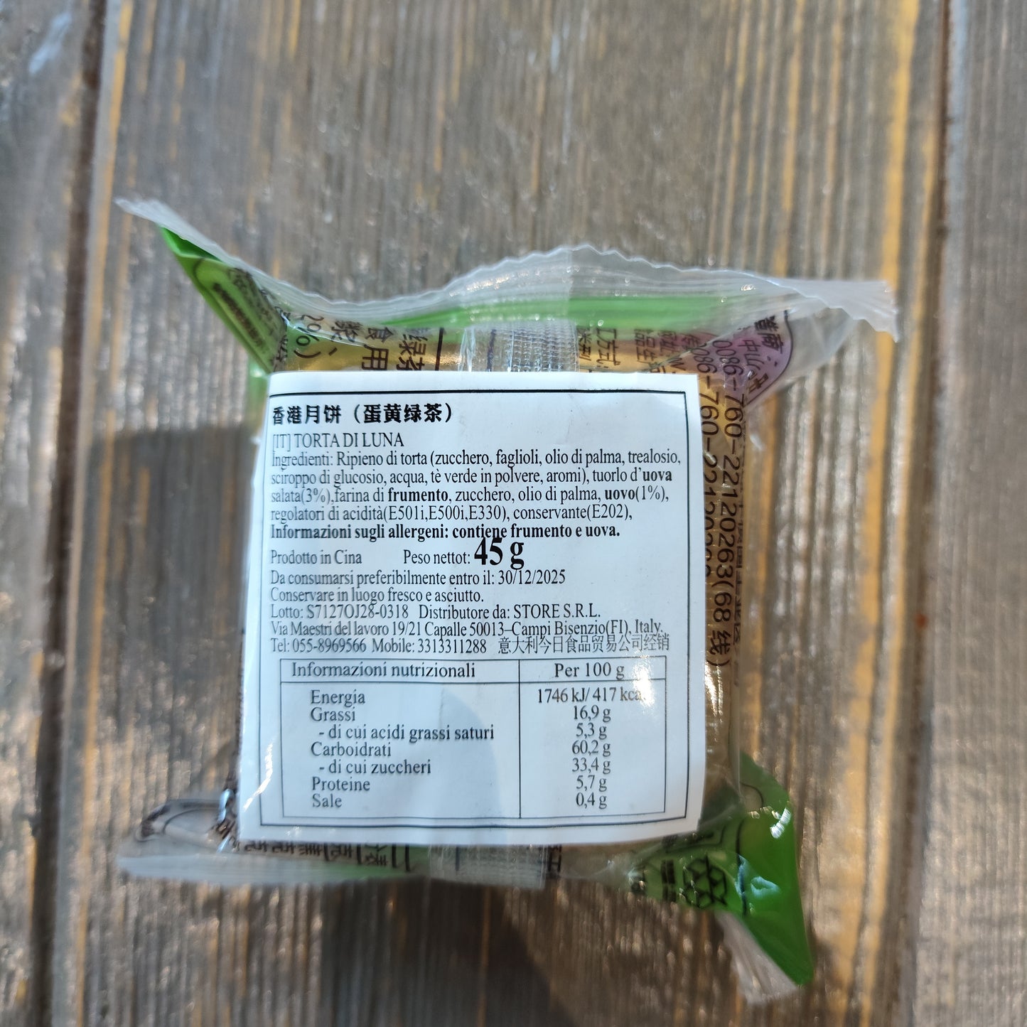 Mooncake - Tortina di luna gusto Matcha 45g