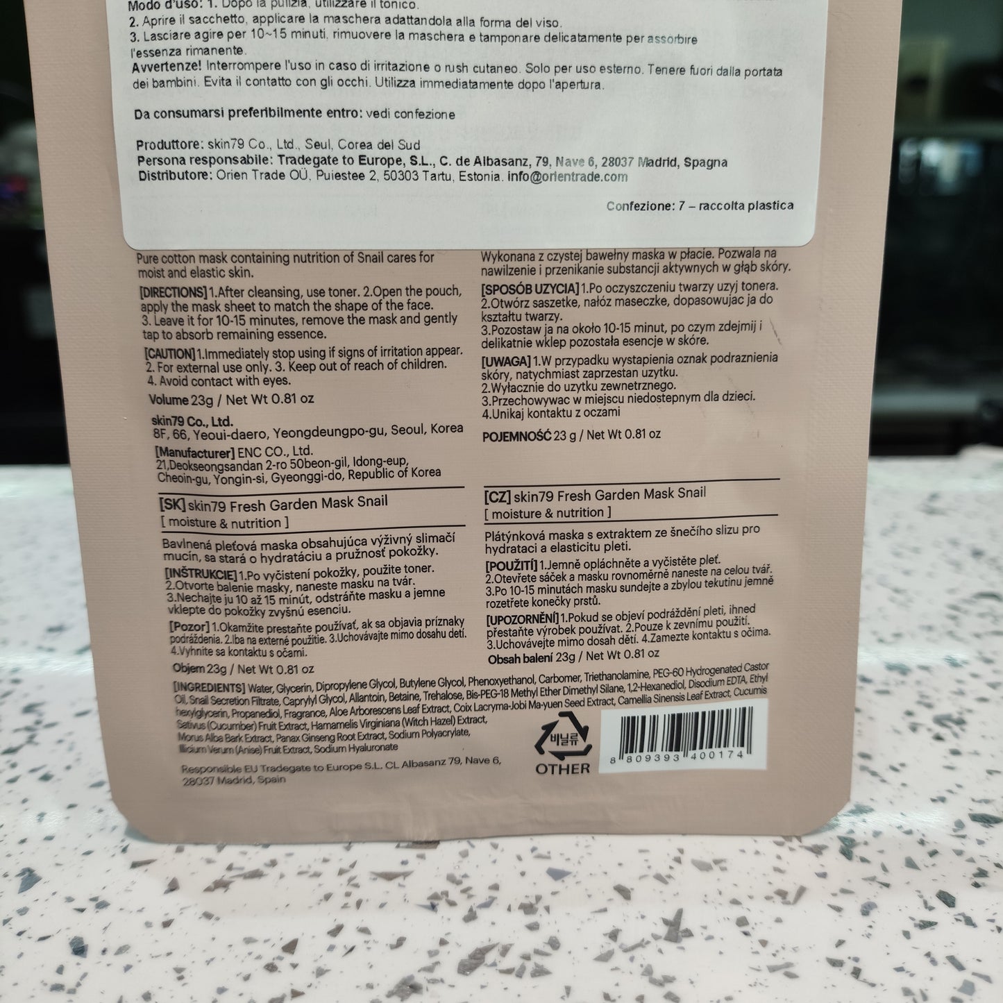 Skin79 - Maschera alla Lumaca 23g