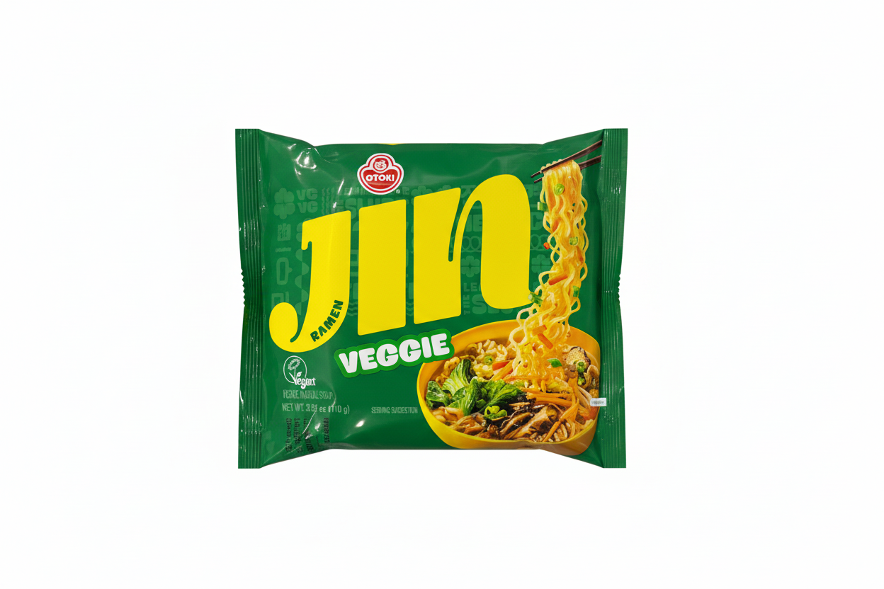 Ottogi - Jin Ramen alle Verdure veggie 110g (CON BRODO)