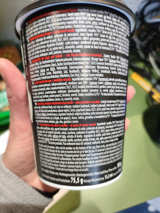 Oyakata -  Ramen al Manzo con Wasabi CUP 93g