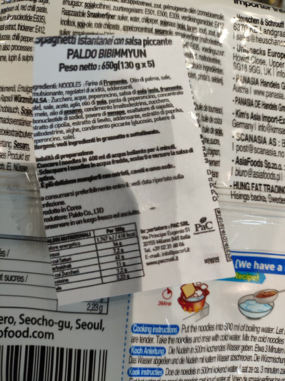 Paldo - Bibimmen ramen Piccante alle Verdure 130g