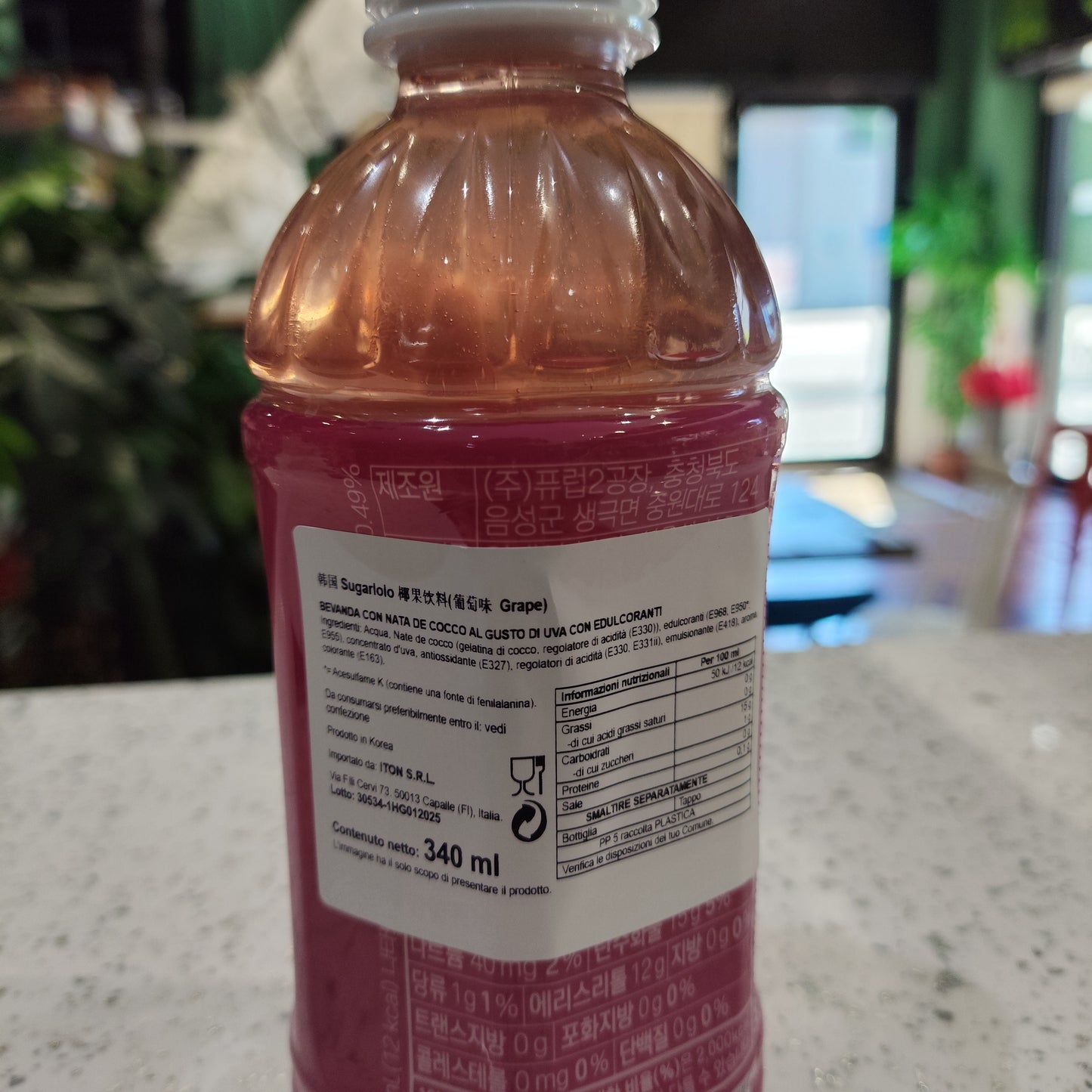 Sugarlolo - Bevanda all'Uva con jelly cocco 0 zuccheri 340ml