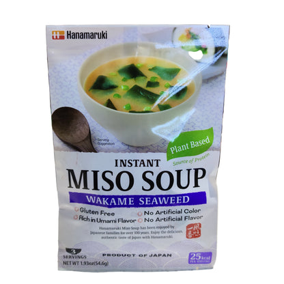 Hanamaruki - Miso istantaneo Vegano con Alghe Wakame 54.6g