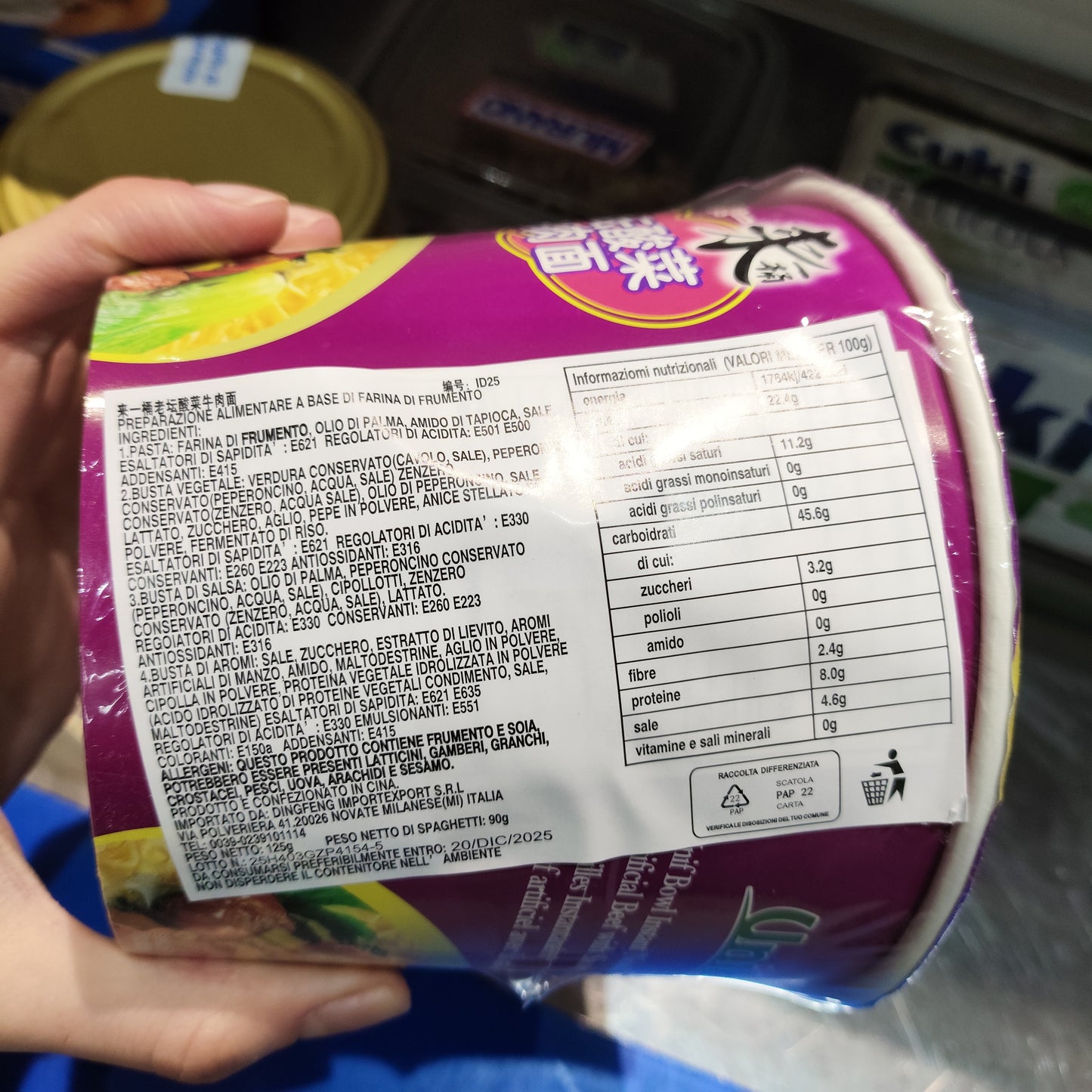 Unif - Ramen al Manzo con Verdure Agropiccante BOWL (CON BRODO)