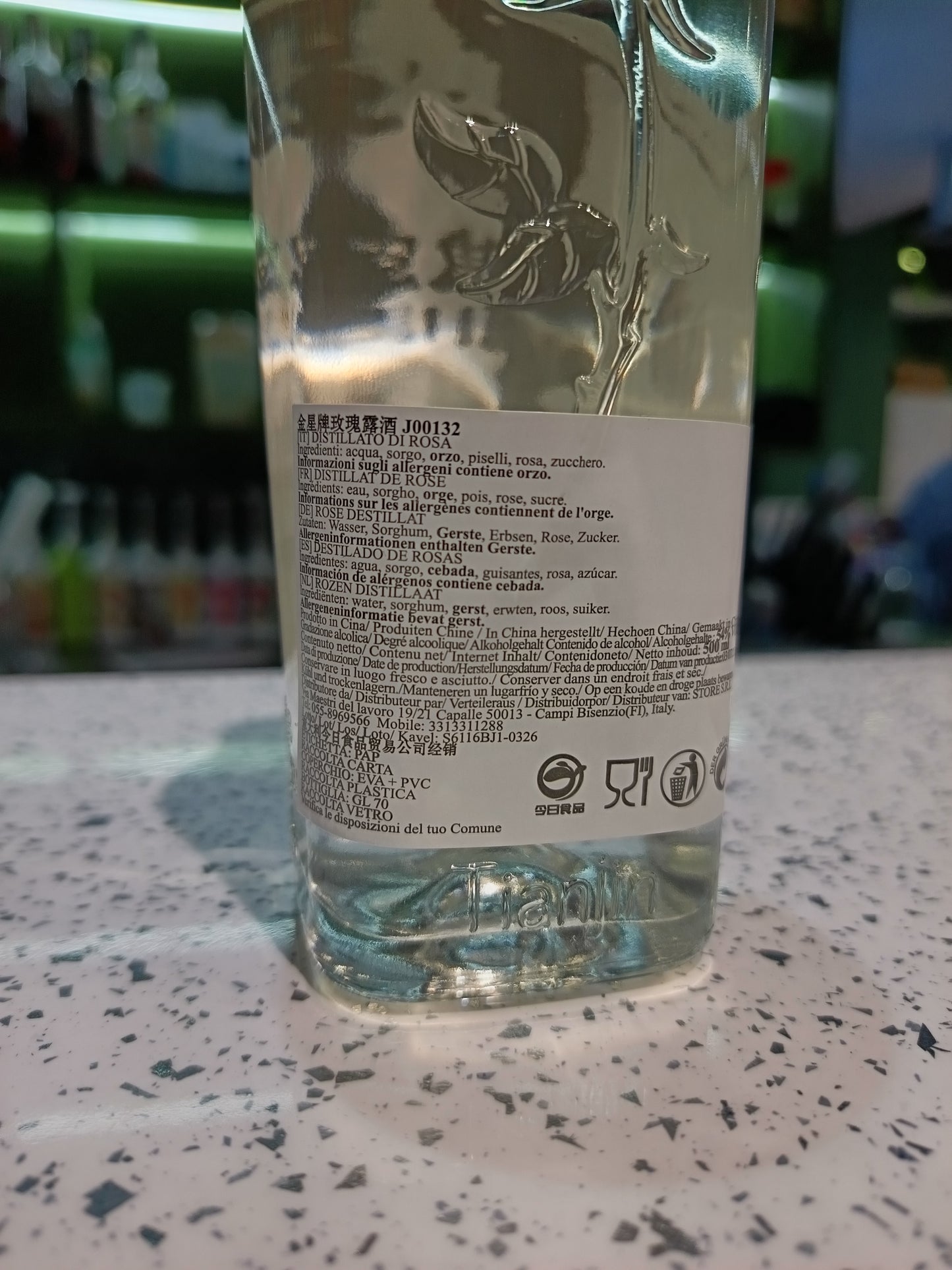 Grappa di rosa stella d'oro 500ml