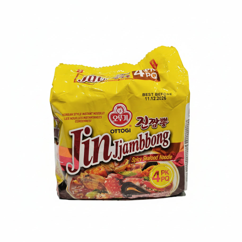 Ottogi - Ramen Jin Jjambbong ai frutti di mare piccante 4pz 520g