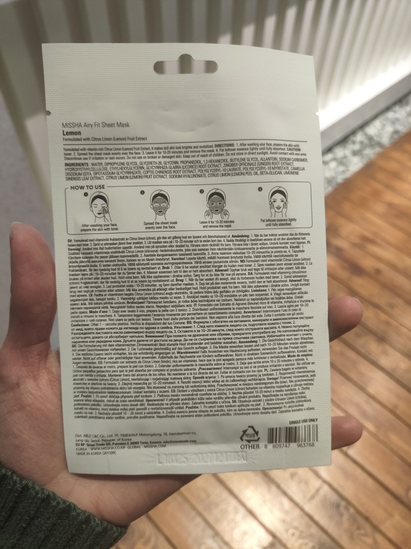 MISSHA - maschera al limone 19g