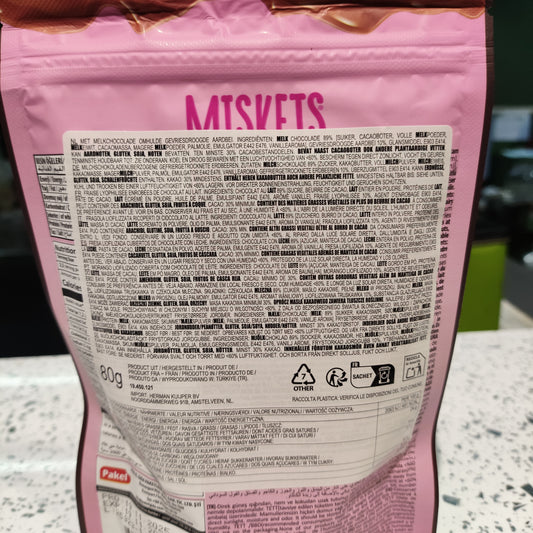 Miskets - Cioccolatino al Latte ripieno Fragola 80g