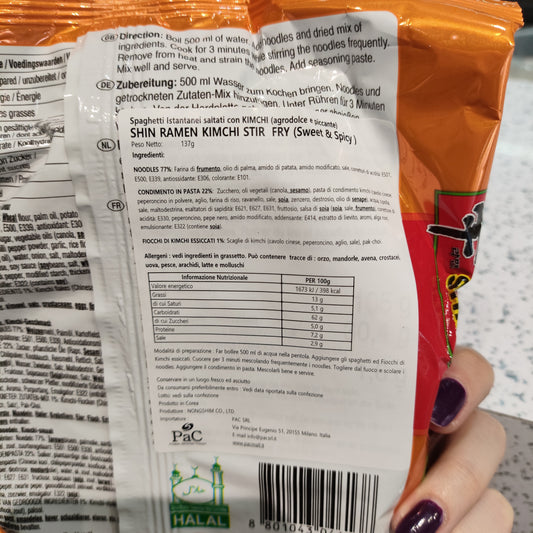 Nongshim - Ramen Shin al Kimchi saltato 137g