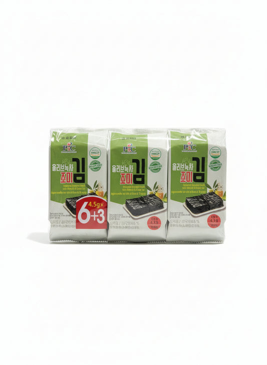 Pac - Alghe Snack all’olio di oliva e tè verde 9 pacchetti