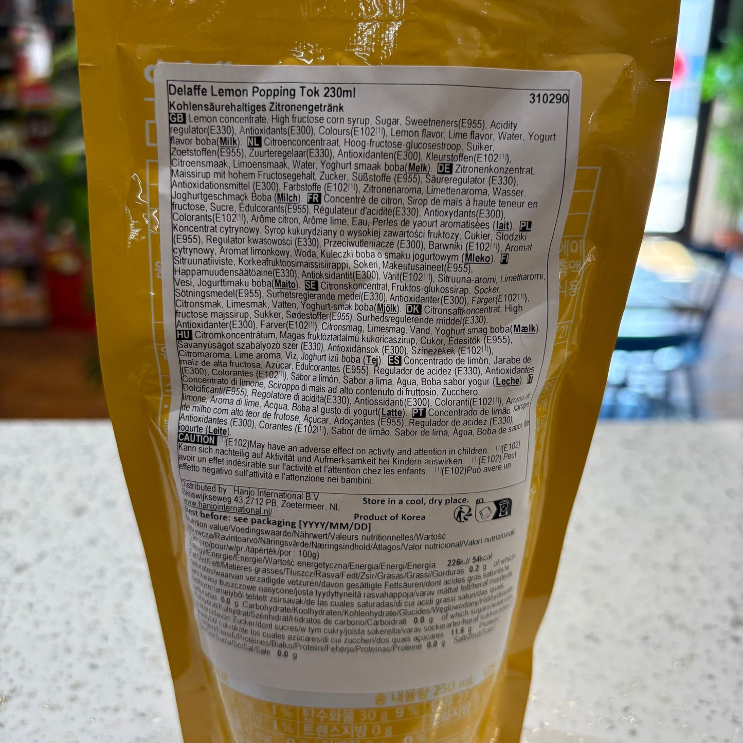 Delaffe-Bevanda al limone con popping yogurt 230ml