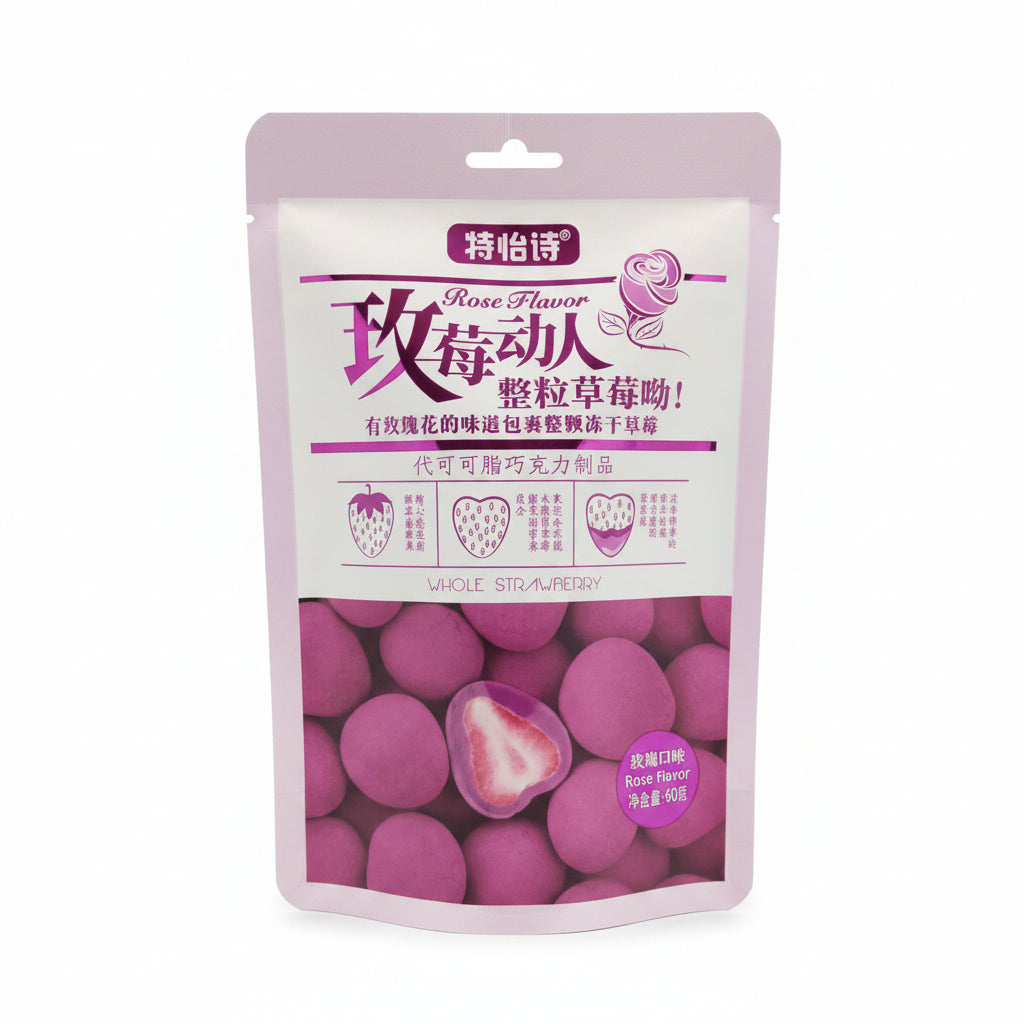 TYS - Fragole ricoperte da Cioccolato alla Rosa 60g