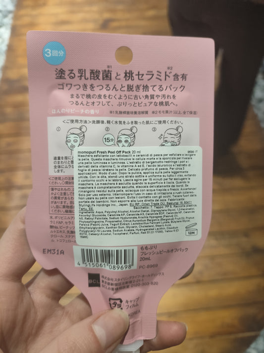 Momopuri - Maschera Fresh Peel Off esfoliante 12g