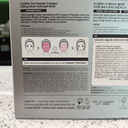 Cosrx - Maschera Hydrogel Collagene/Peptide 3pz 34g
