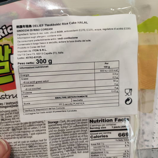 Delief - Tteokbokki Gnocchi di Riso 300g