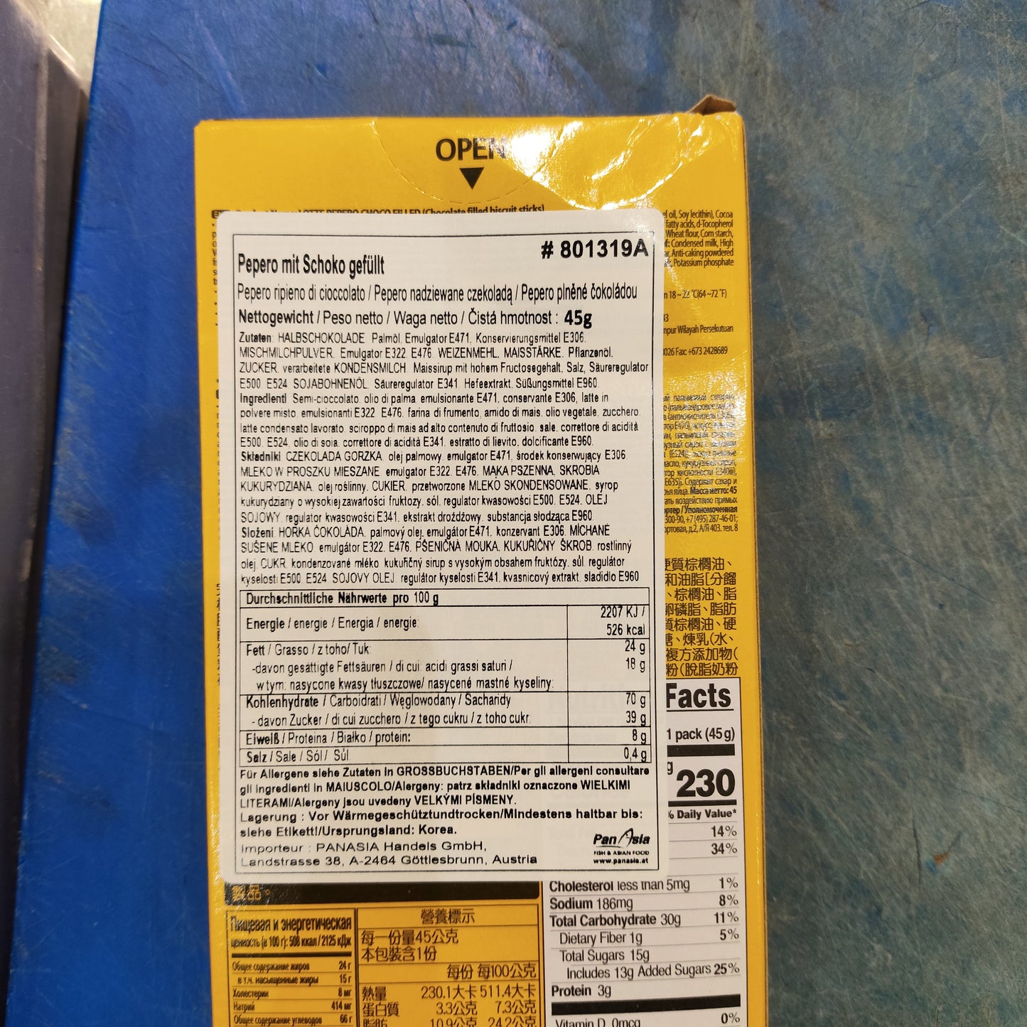 Lotte - Pepero ripieni al Cioccolato 45g