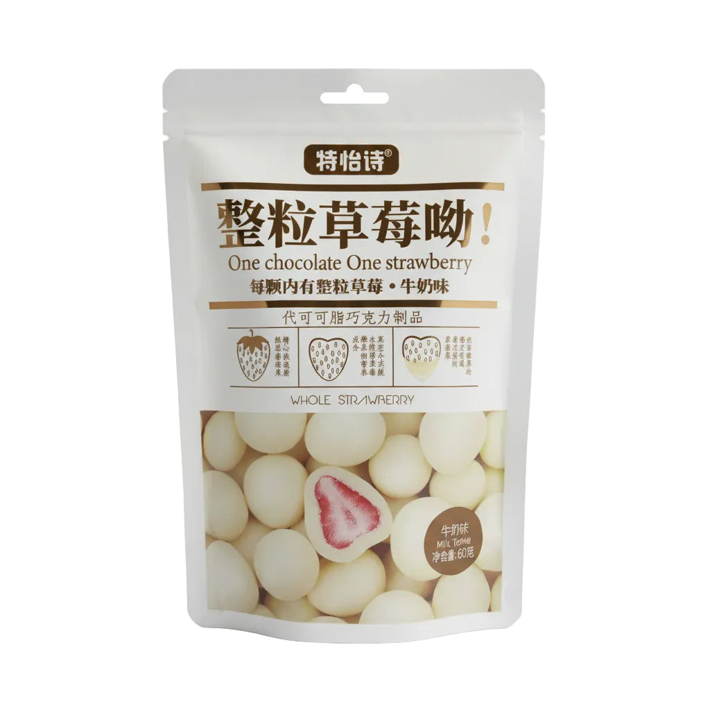 TYS - Fragole ricoperte di Cioccolato Bianco 60g