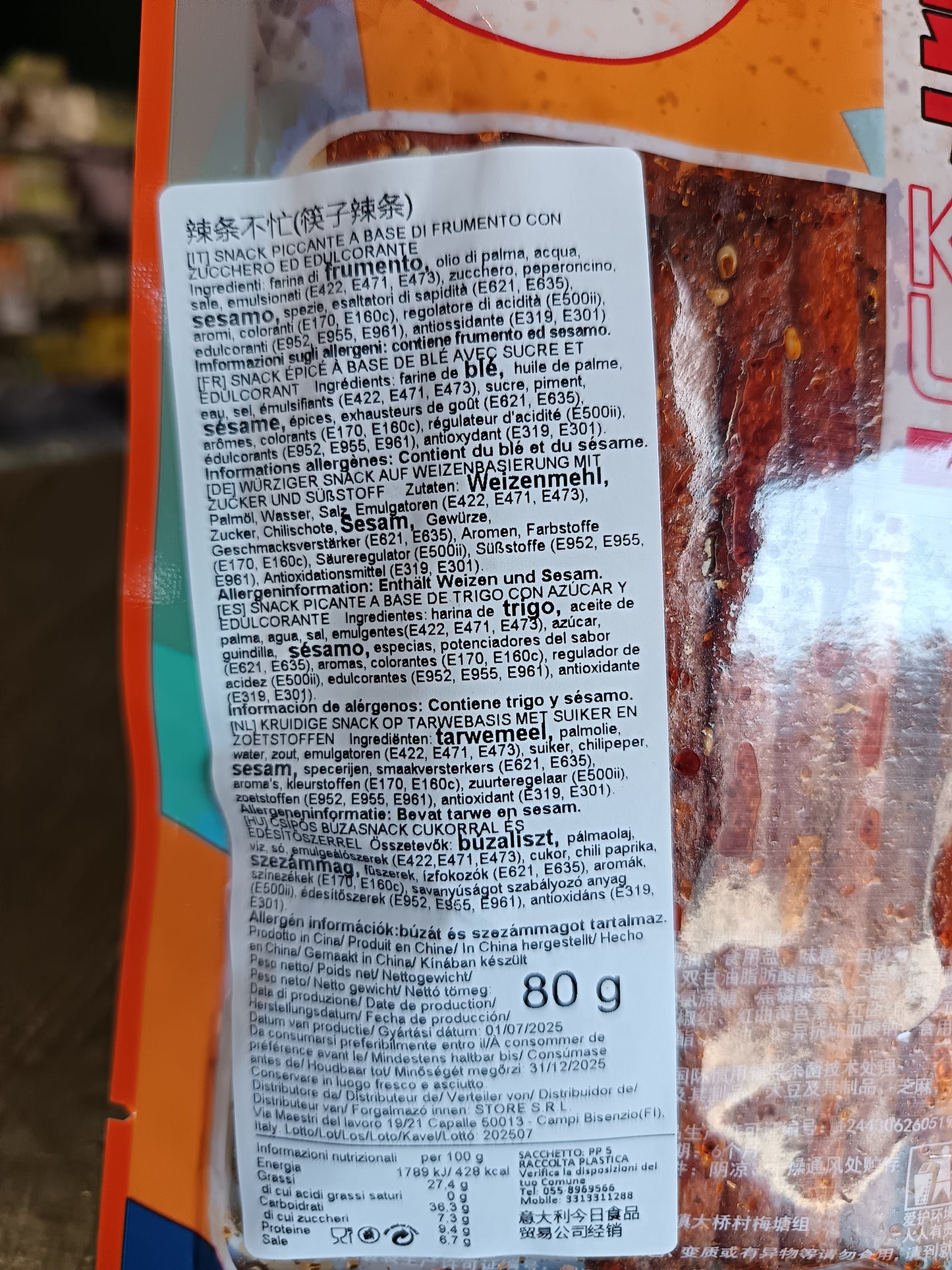 LB - Bastoncini di latiao 80g