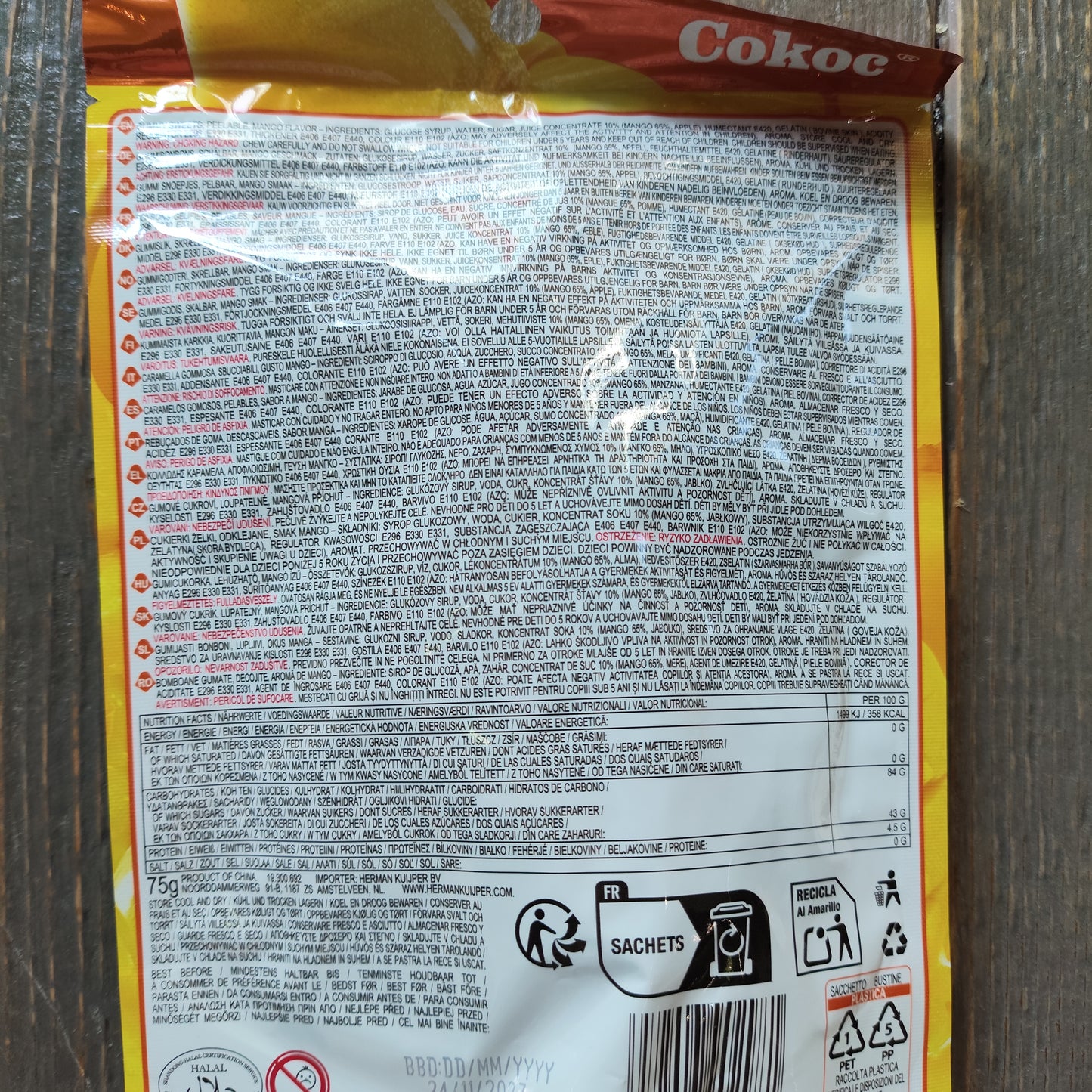 Cokoc - Caramelle sbucciabili al Mango 75g