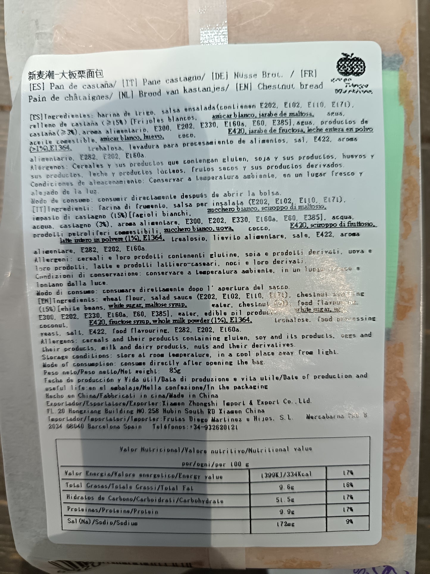 Thinmax - Pane alle castagne 85g